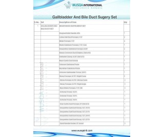 Gallbladder And Bile Duct Set